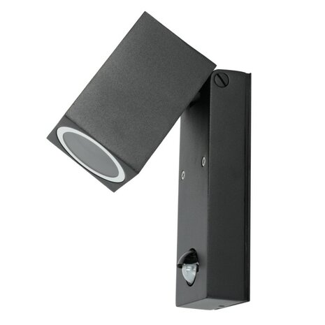 BUITENLAMP WANDLAMP MET SENSOR ZWART IP44 230V GU10