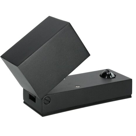 BUITENLAMP WANDLAMP MET SENSOR ZWART IP44 230V GU10
