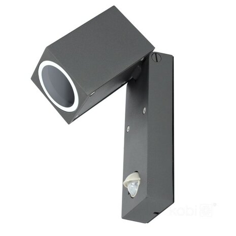 BUITENLAMP WANDLAMP MET SENSOR GRIJS IP44 230V GU10