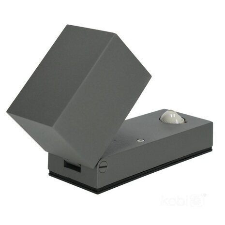 BUITENLAMP WANDLAMP MET SENSOR GRIJS IP44 230V GU10