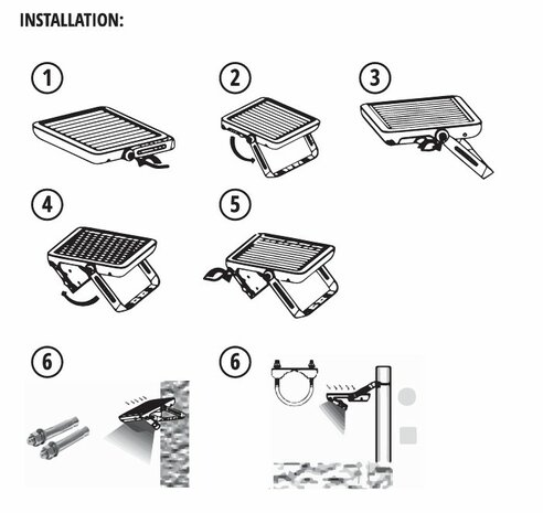 LED SOLAR VERSTRALER MET BEWEGINGSSENOR 10W 1080LM IP65
