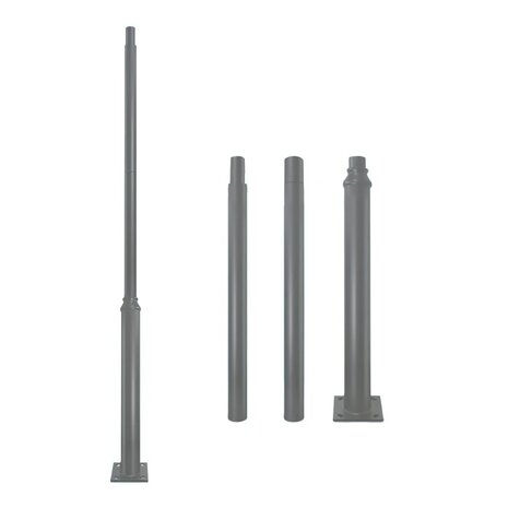 PAAL MAST BASE SV 3M &Oslash;60MM GRIJS - LED STRAATLAMPEN