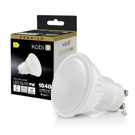 LED SPOT CERAMIC 120&deg; 230V GU10 9W 1040LM 4000K