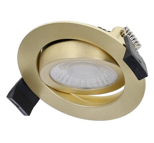 LED INBOUWSPOT SLIM-FIT IP65 DIM POWER & CCT-SWITCH BRASS