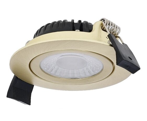 LED INBOUWSPOT SLIM-FIT IP65 DIM POWER & CCT-SWITCH BRASS