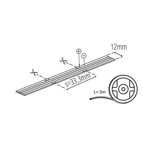COB LED STRIP PRO 2LINES HIGH LUMEN 3780LM/M. 24V 28W/M. WARM WIT 
