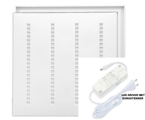 LOUVRE LED PANEEL 60X60CM UGR-16 CCT-SWITCH 30W 4200LM 
