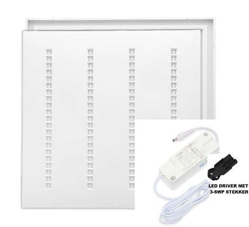 LOUVRE LED PANEEL 60X60CM UGR-16 CCT-SWITCH 30W 4200LM 