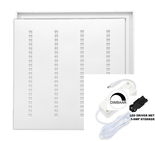LOUVRE LED PANEEL 60X60CM UGR-16 DIM CCT-SWITCH 30W 4200LM 