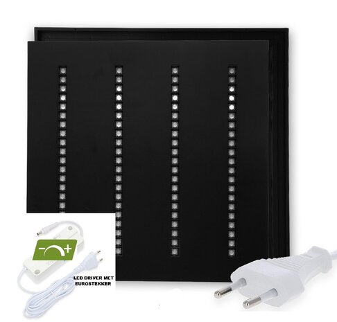 LOUVRE LED PANEEL ZWART 60X60CM UGR-16 DIM CCT-SWITCH 30W 4200LM 