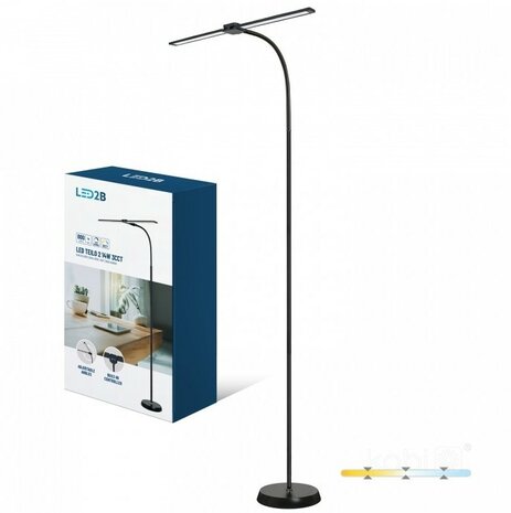 LED VLOERLAMP TEILO-II DIMBAAR 3CCT-SWITCH 14W 800LM 