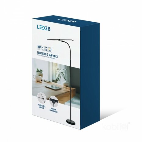 LED VLOERLAMP TEILO-II DIMBAAR 3CCT-SWITCH 14W 800LM 