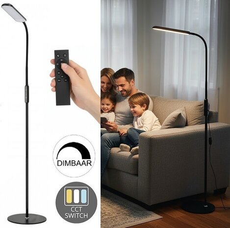 LED VLOERLAMP TEILO DIM TIMER 3CCT-SWITCH 10W 400LM 