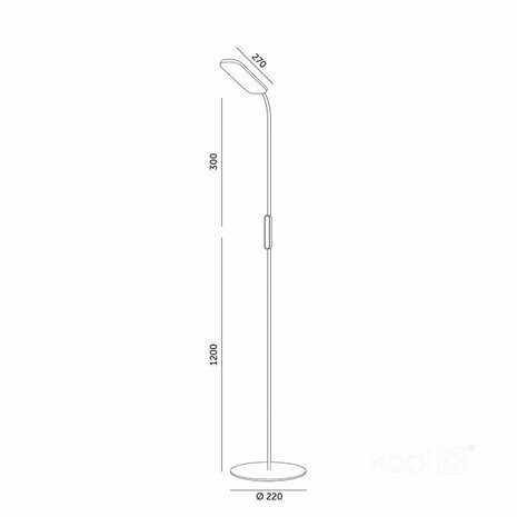 LED VLOERLAMP TEILO DIM TIMER 3CCT-SWITCH 10W 400LM 