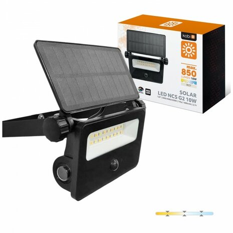 LED SOLAR VERSTRALER MET SENSOR 3CCT 10W 850LM IP54 