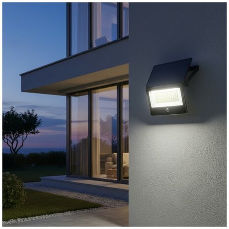 LED SOLAR VERSTRALER MET SENSOR 3CCT 30W 2800LM IP54 