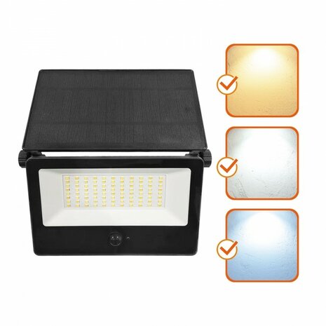 LED SOLAR VERSTRALER MET SENSOR 3CCT 30W 2800LM IP54 