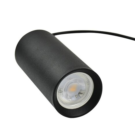 3-FASE HANGLAMP PENDELLAMP ALUMINIUM ZWART 230V GU10 