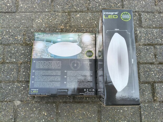 2 x LED Plafondlampen met 3-uurs noodlamp 15W 1400LM IP66