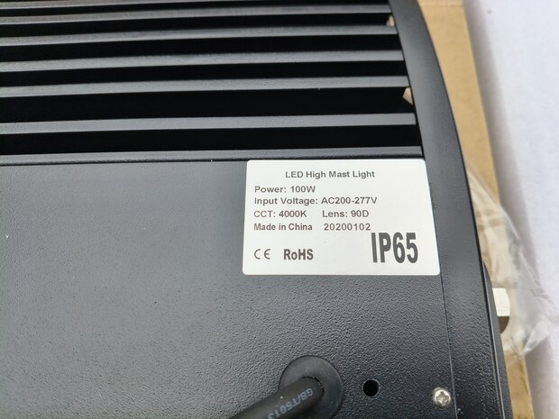 LED Pro Verstraler Schijnwerper Industrieel 100W 4000K IP65