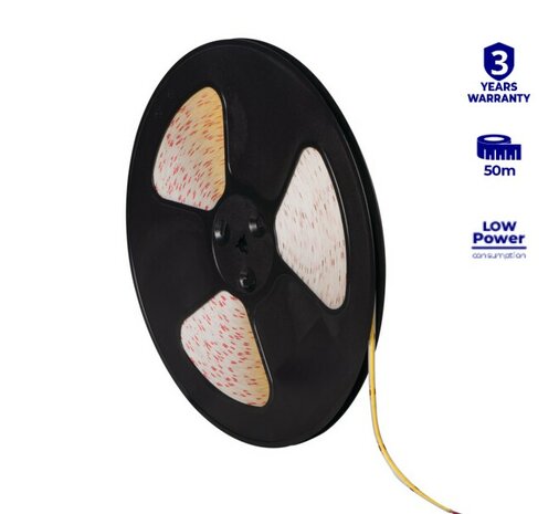 COB LED STRIP 24V/DC 3W/M 3000K 50-METER ROL