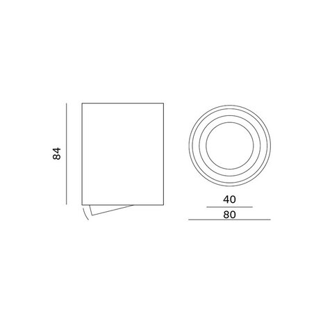 OPBOUWARMATUUR ZWENKBAAR WIT 230V GU10 
