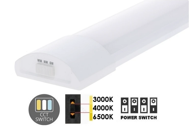 LED BATTEN 150-CM IP40 POWER- & CCT-SWITCH 