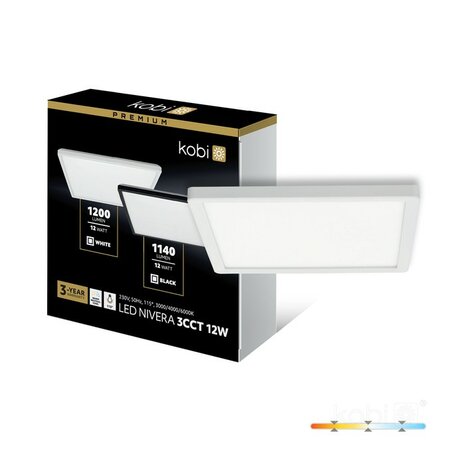 LED PLAFONDLAMP NIVERA SQUARE IP54 12W 1200LM 3CCT 