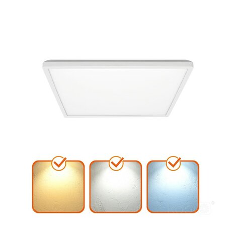 LED PLAFONDLAMP NIVERA SQUARE IP54 12W 1200LM 3CCT 