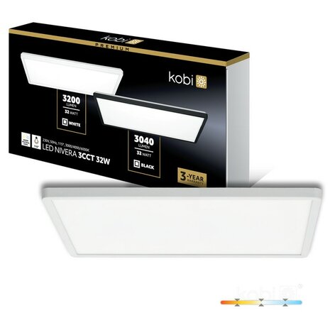 LED PLAFONDLAMP NIVERA SQUARE IP54 32W 3040LM 3CCT 
