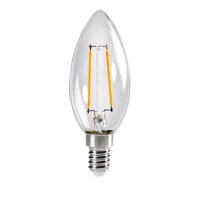 LED FILAMENT KAARSLAMP C35 230V E14 2,5W 250LM 2700K