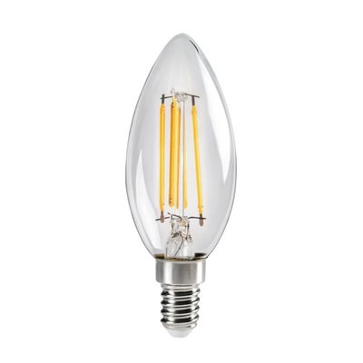 LED FILAMENT KAARSLAMP C35 230V E14 4,5W 470LM 2700K