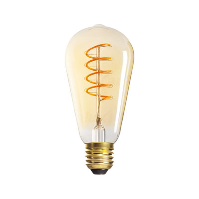 LED SPIRAL FILAMENT GLOEILAMP ST64 230V E27 5W 270LM 1800K