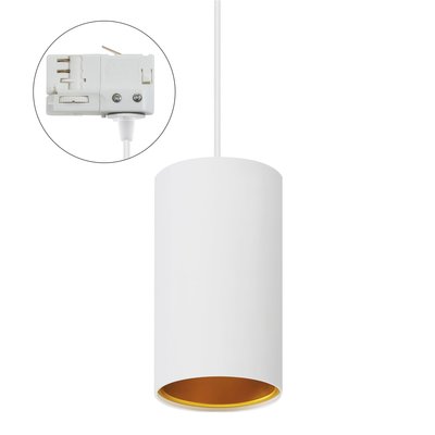 3-FASE RAIL PENDELLAMP TUBA WIT/GOUD 230V GU10
