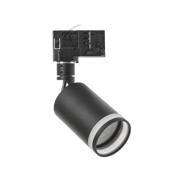 3-FASE RAILSPOT MADA MINI RING ZWART 230V GU10