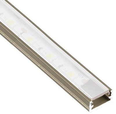 ALUMINIUM PROFIEL MINI-LINE CHAMPANGE LED STRIPS TOT 10-MM