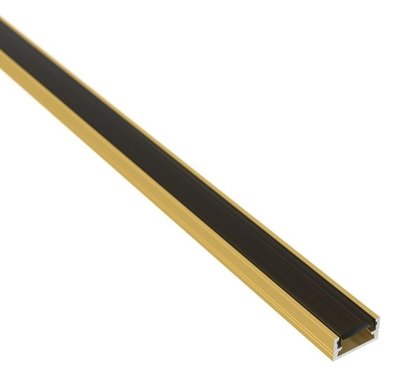 ALUMINIUM PROFIEL MINI-LINE GOLD/BLACK LED STRIPS TOT 10-MM