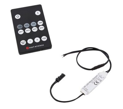 LED STRIP MINI RF CONTROLLER + RF REMOTE 12-24V