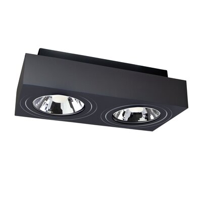 PLAFONDARMATUUR MIRO-2 ZWART ZWENKBAAR 230V ES111 GU10