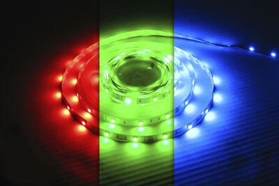 RGB LED STRIP 60L/M. 24V/DC 14,4W/M. RGB MULTICOLOR