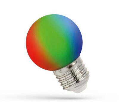 RGB LED GOLFBAL G45 GLOEILAMP OUTDOOR 230V E27 1W