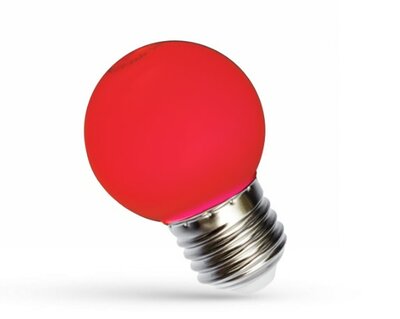 LED GOLFBAL ROOD PVC OUTDOOR 230V E27 1W