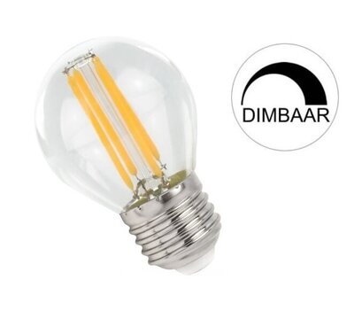 LED FILAMENT GLOEILAMP G45 DIMBAAR 230V E27 6W 535LM 2700K