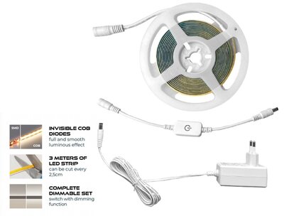 COB LED STRIP SET LUMOS IP20 3-METER 4000K NEUTRAAL WIT