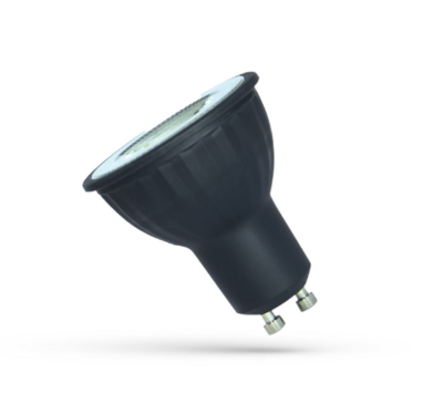 LED SPOT ZWART 230V GU10 38° 4W 320LM 3000K