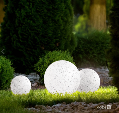 TUINBOL BALL-L Ø380 MET GRONDPIN IP65 230V E27