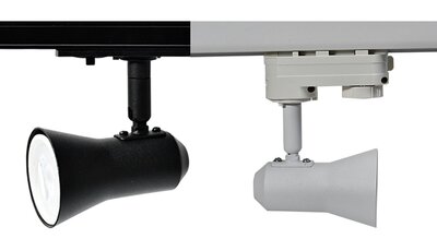 3-FASE RAILSPOT BASIC METAAL ZWART OF WIT 230V GU10