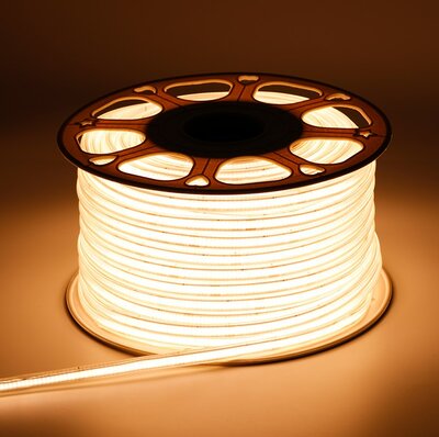 COB LED STRIP 230V IP65 50-METER 3000K WARM WIT