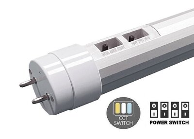 LED TL BUISLAMP 120-CM POWER- & CCT-SWITCH T8 G13