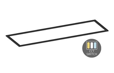 LED PANEEL BLACK 120X30CM UGR-19 CCT-SWITCH 230V 30W 4050LM